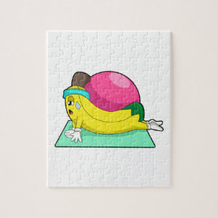 Puzzle Plátano en Fitness de Yoga