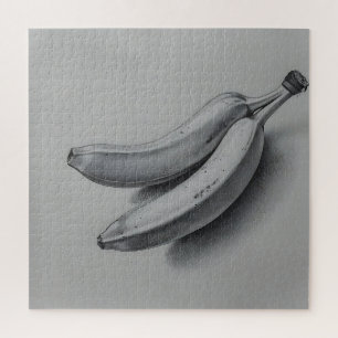Puzzle Plátano exótico en gris