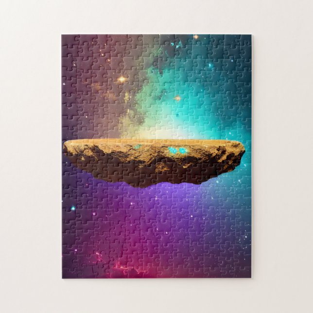 Puzzle Plateau de Asteroides flotantes del universo vibra (Vertical)