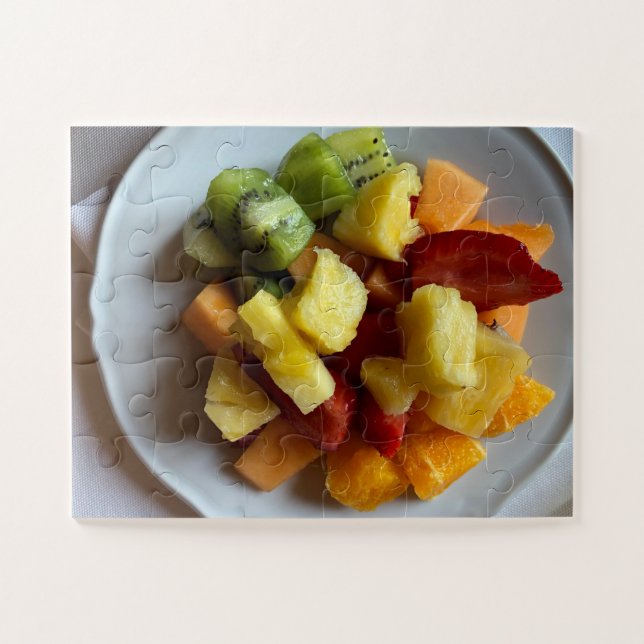 Puzzle Plato de Frutas Iluminadas por el Sol | Rompecabez (Horizontal)