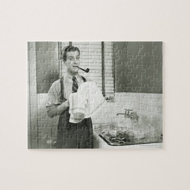 Puzzle Platos que se lavan del hombre (Horizontal)