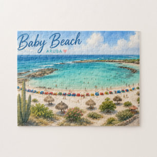 Puzzle Playa Baby Aruba Recuerdo de viaje al Caribe