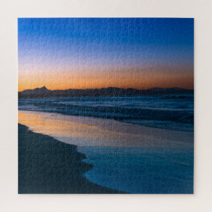Puzzle Playa Belongil justo después de la puesta del sol,
