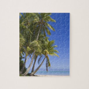 Puzzle Playa bordeada de palmeras Islas Cook 3