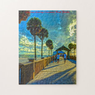 Puzzle Playa Clearwater Florida. Saludos de Navidad