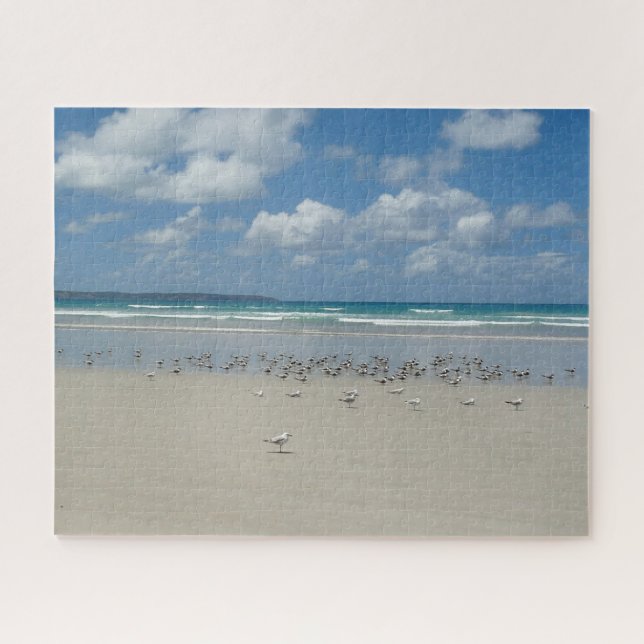 Puzzle Playa con gaviotas (Horizontal)
