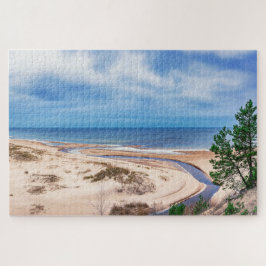 Puzzle Playa de arena blanca cerca del mar Báltico de Let