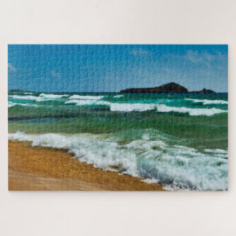 Puzzle Playa de arena dorada Italia olas de grandes olas