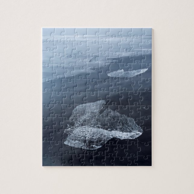 Puzzle Playa de arena negra y hielo, Islandia (Vertical)