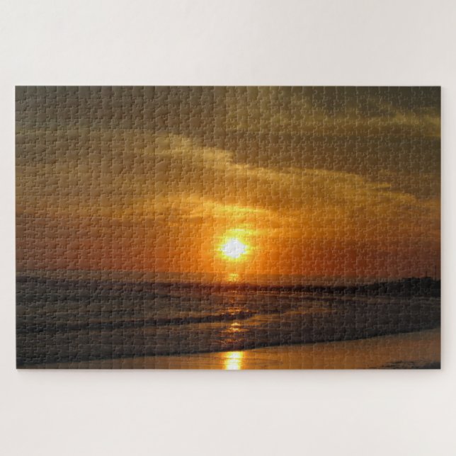 Puzzle playa de atardecer (Horizontal)