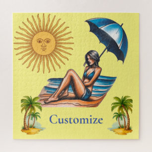 Puzzle Playa de Chica bikini Napping Thunder_Cove