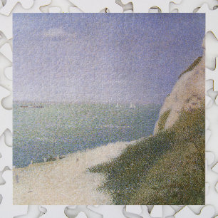 Puzzle Playa de Honfleur por Georges Seurat, arte vintage