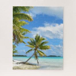 Puzzle Playa de la palmera en una isla tropical