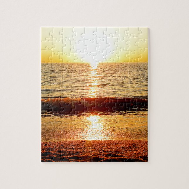 Puzzle Playa de la puesta del sol, Cape May NJ (Vertical)