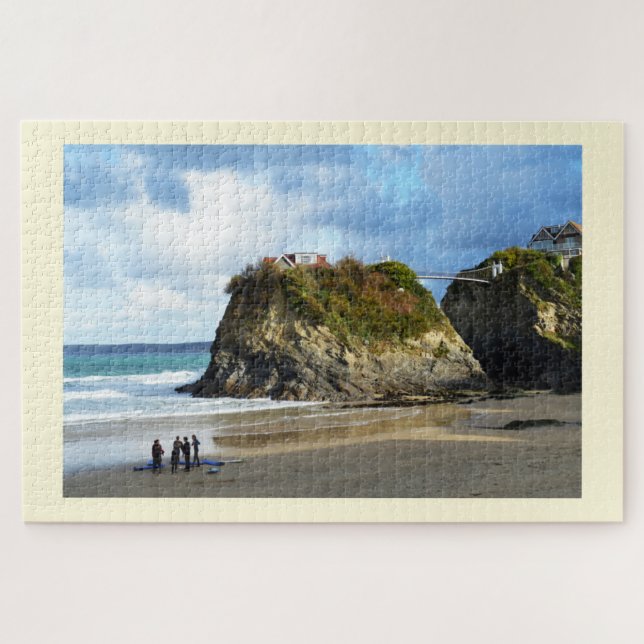 Puzzle Playa de Newquay en Cornwall (Horizontal)