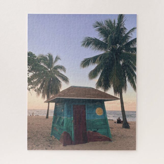 Puzzle Playa de Puerto Rico San Juan Isla Sunset Foto (Vertical)