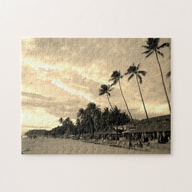 Puzzle playa de sepia boracay (Horizontal)