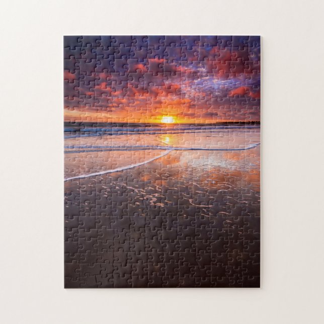 Puzzle Playa del Estado Ventura al atardecer (Vertical)