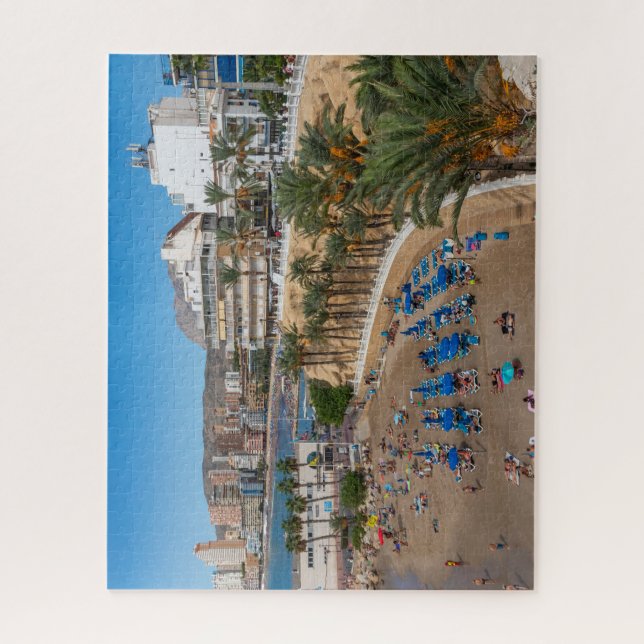 Puzzle Playa Del Malpas, Benidorm, Costa Blanca, España (Vertical)