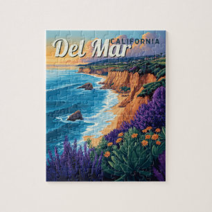 Puzzle Playa del Vintage de Del Mar California - San Dieg