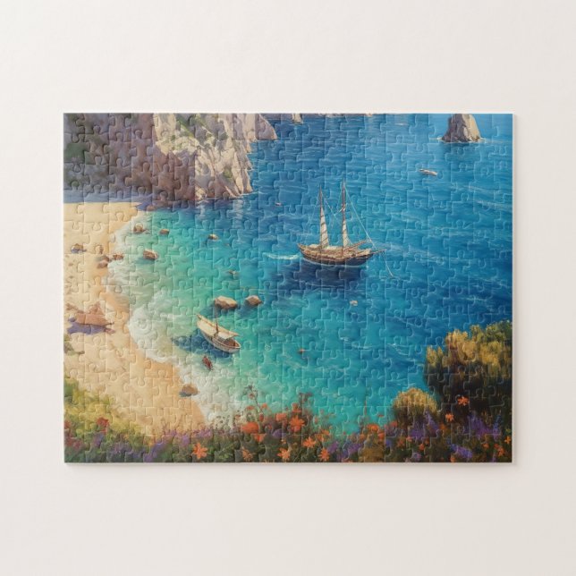 Puzzle Playa en Grecia (Horizontal)