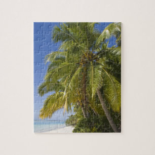 Puzzle Playa en la isla de One Foot, Aitutaki, Islas Cook