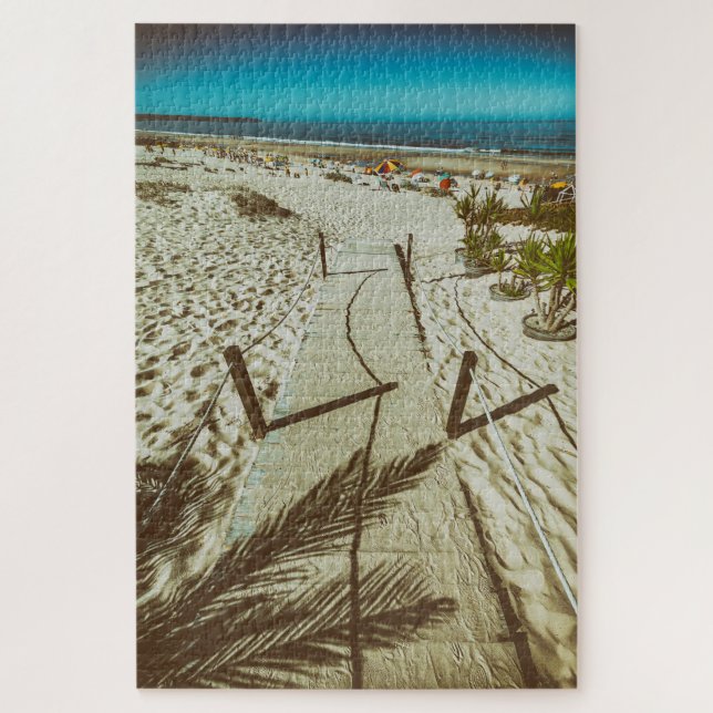Puzzle Playa Fonte da Telha en Costa da Caparica. (Vertical)