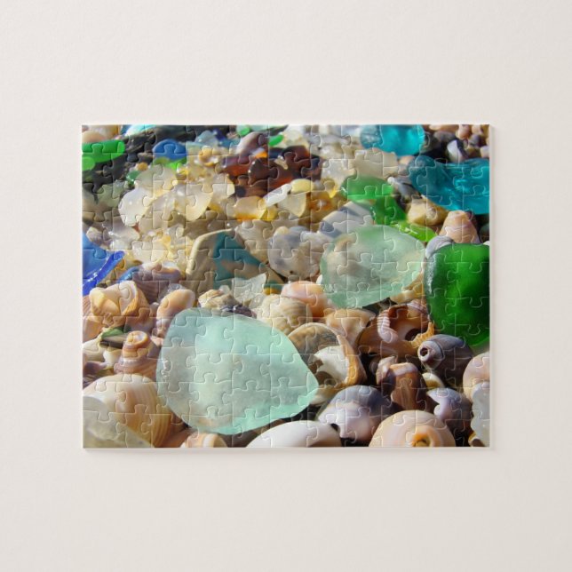 Puzzle Playa personalizada Seaglass de los regalos de (Horizontal)