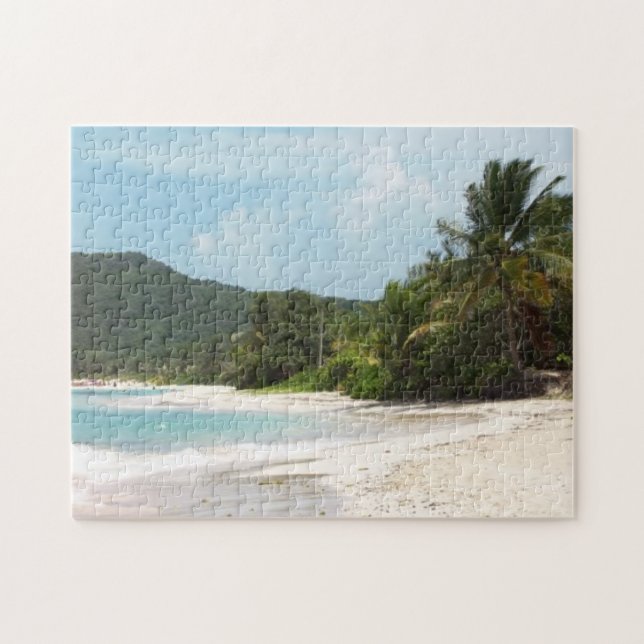Puzzle Playa Puerto Rico del flamenco de Culebra (Horizontal)