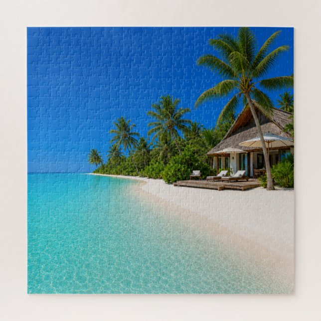 Puzzle Playa Relajante de la Isla (Vertical)
