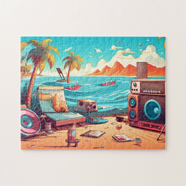 Puzzle Playa Retro (Horizontal)