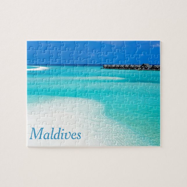 Puzzle Playa tropical de Maldivas (Horizontal)