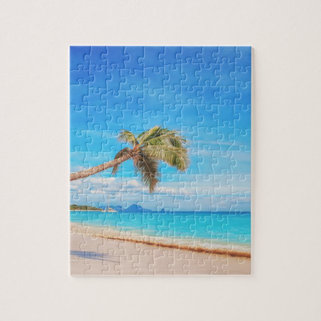 Puzzle Playa tropical del Caribe (Vertical)