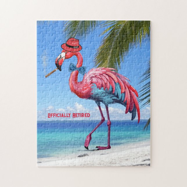 Puzzle Playa tropical del Flamingo oficialmente retirado  (Vertical)