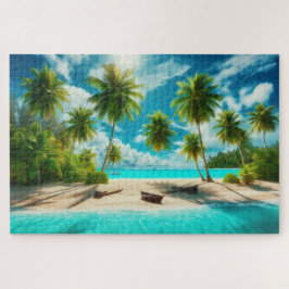 Puzzle Playa Tropical: Un paisaje impresionante