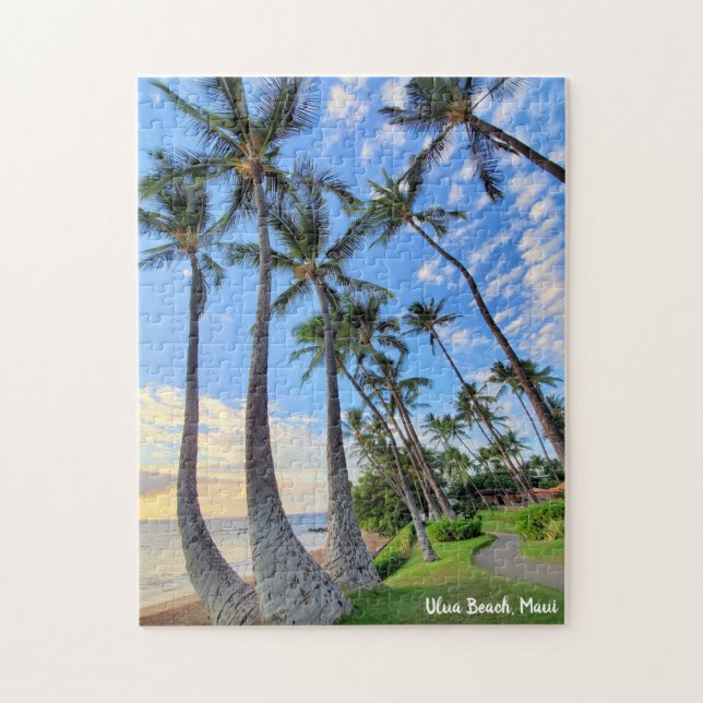 Puzzle Playa Ulua Maui Palm Trees (Vertical)