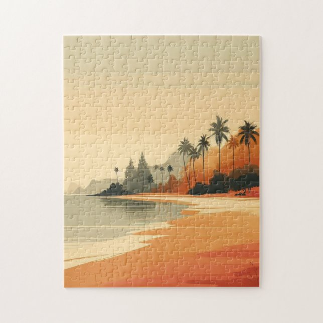 Puzzle Playa vintage/retro/tropical (Vertical)