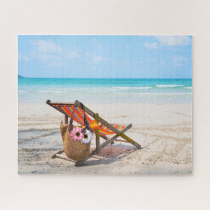 Puzzle Playas tropicales   Silla de playa de arena