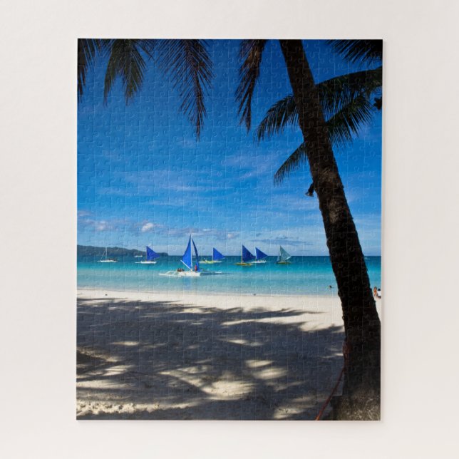 Puzzle Playas tropicales | White Beach Boracay Philippine (Vertical)