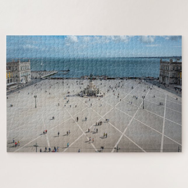 Puzzle Plaza de Comercio desde arriba en Lisboa, Portugal (Horizontal)