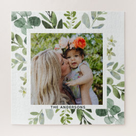 Puzzle Plaza de la foto de la familia del follaje verde E