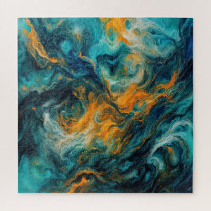 Puzzle Plaza del Océano Cósmico - Resumen colorido