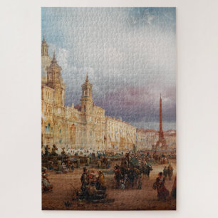 Puzzle Plaza Navona Mercado Roma 1850 Arte