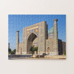 Puzzle Plaza Registan al atardecer - Samarcanda, Uzbekist