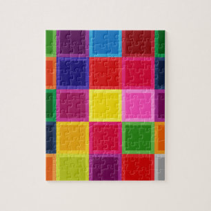 Puzzle Plazas y bandas multicolores Girly