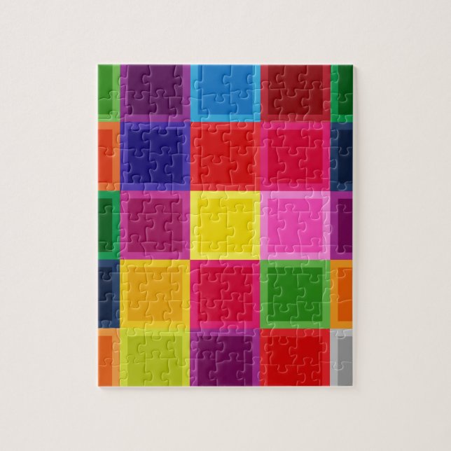 Puzzle Plazas y bandas multicolores Girly (Vertical)