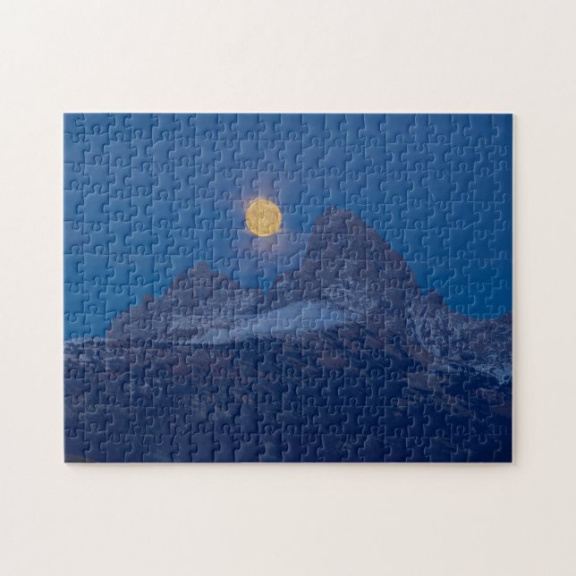Puzzle Pleno levantamiento de la luna | Grand Teton Drigg (Horizontal)