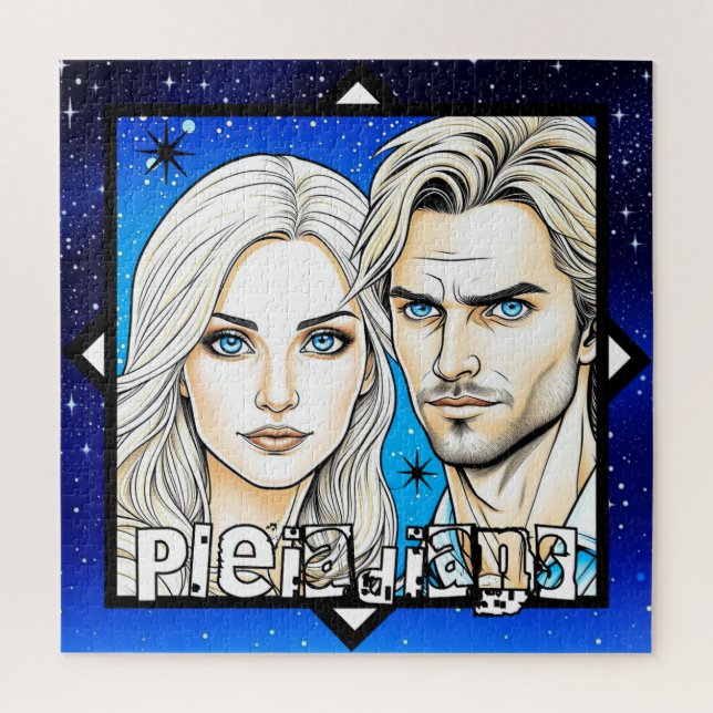 Puzzle Pléyadianos Extra Terrestrials Race con Estrellas (Vertical)