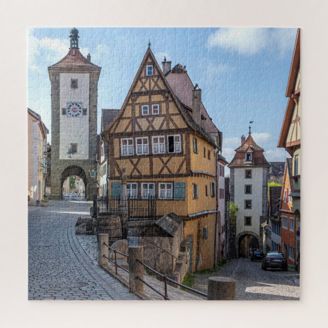 Puzzle Plönlein en Rothenburg ob der Tauber, Alemania (Vertical)