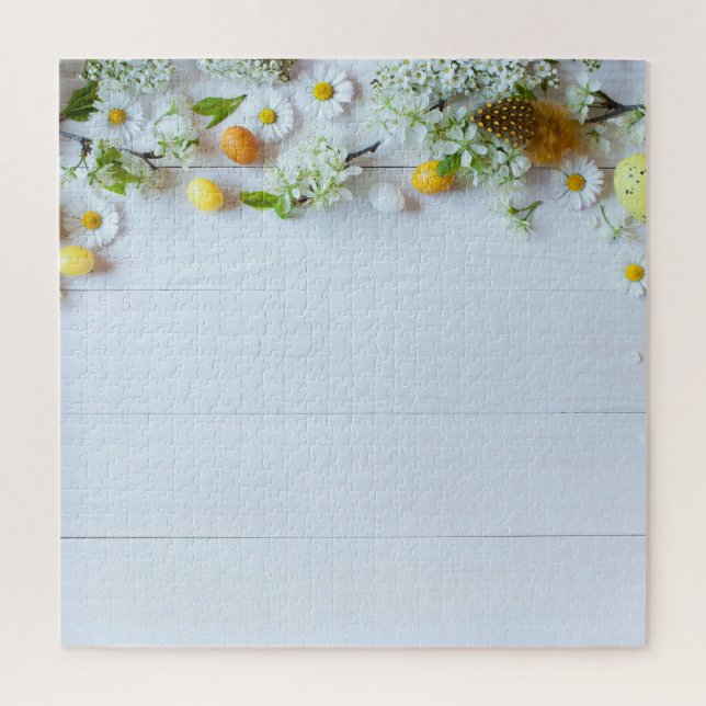 Puzzle Pluma de cerezo de Pascua: Huevos Amarillos. (Vertical)